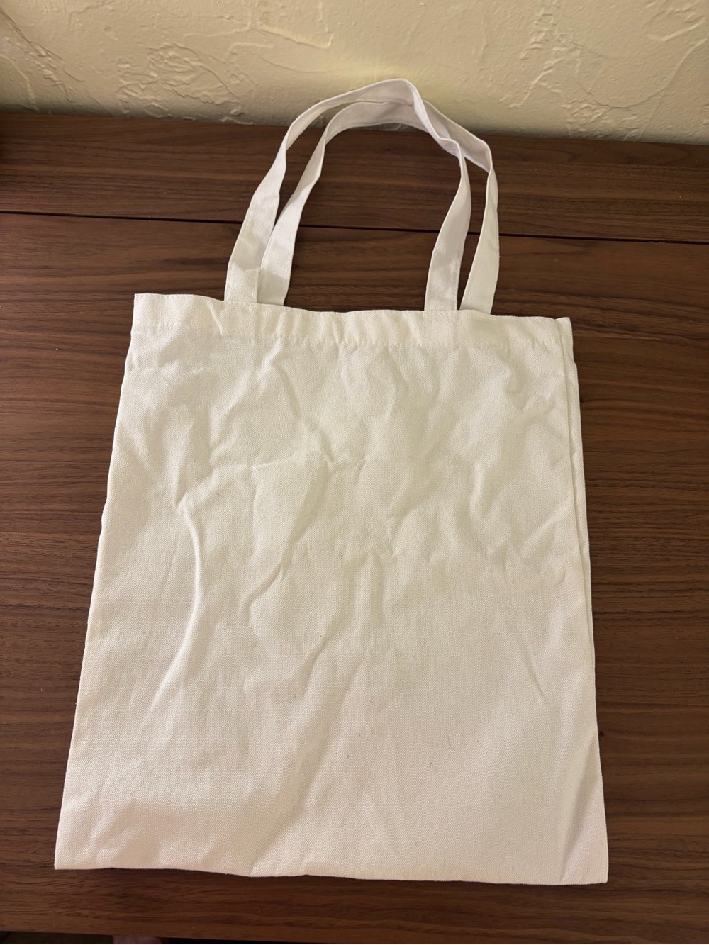 Blank Natural Canvas Tote Bag Reusable Shopping Craft DIY Gift Bag 14x15